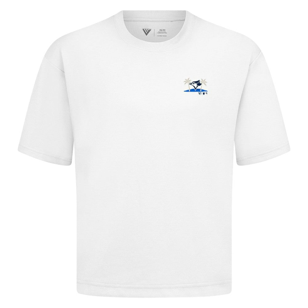 Toronto Blue Jays Levelwear Panoramic Luxe Signature Knit T-Shirt - White - MLB Online