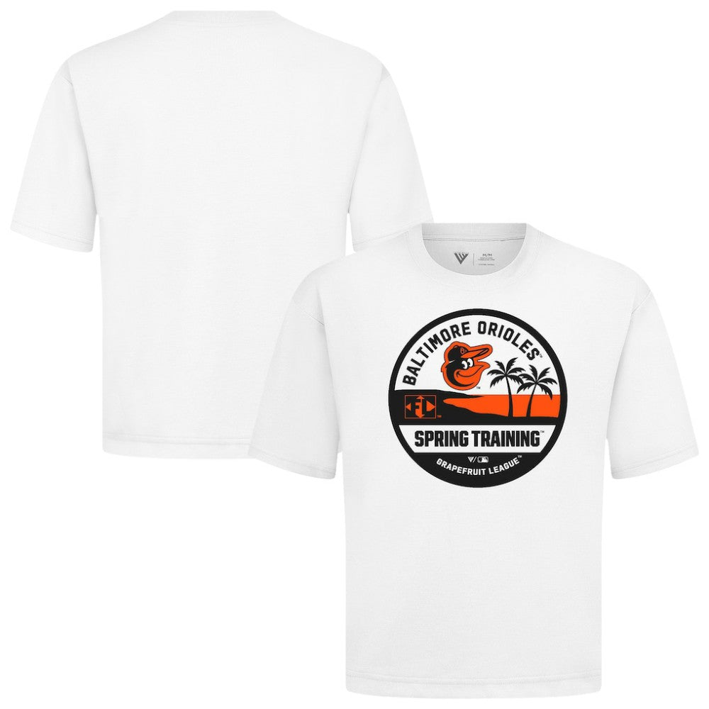 Baltimore Orioles Levelwear Spring Training Badge Luxe Signature Knit T-Shirt - White - MLB on Sale