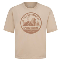 Cleveland Guardians Levelwear Spring Training Badge Luxe Signature Knit T-Shirt - Khaki - MLB Online