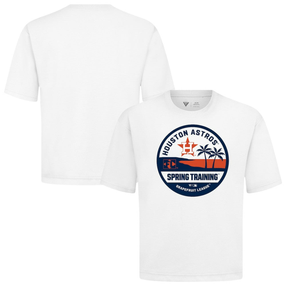 Houston Astros Levelwear Spring Training Badge Luxe Signature Knit T-Shirt - White - MLB on Sale