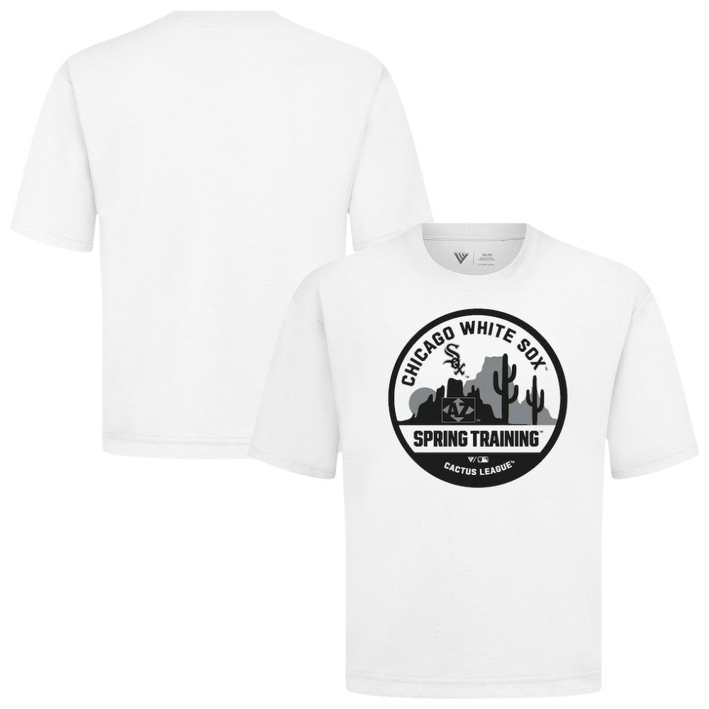 Chicago White Sox Levelwear Spring Training Badge Luxe Signature Knit T-Shirt - White - MLB Discount