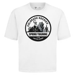 Colorado Rockies Levelwear Spring Training Badge Luxe Signature Knit T-Shirt - White - MLB Online