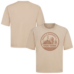 Los Angeles Angels Levelwear Spring Training Badge Luxe Signature Knit T-Shirt - Khaki - MLB Lifestyle