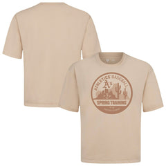Athletics Levelwear Spring Training Badge Luxe Signature Knit T-Shirt - Khaki - MLB Sale