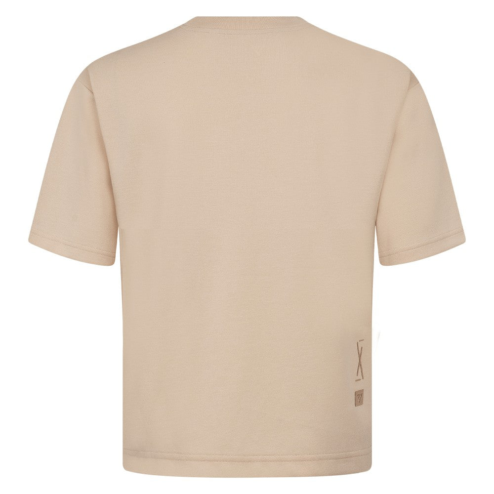 Cincinnati Reds Levelwear Spring Training Badge Luxe Signature Knit T-Shirt - Khaki - MLB Discount