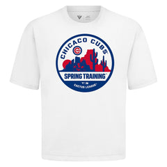 Chicago Cubs Levelwear Spring Training Badge Luxe Signature Knit T-Shirt - White - MLB Lifestyle