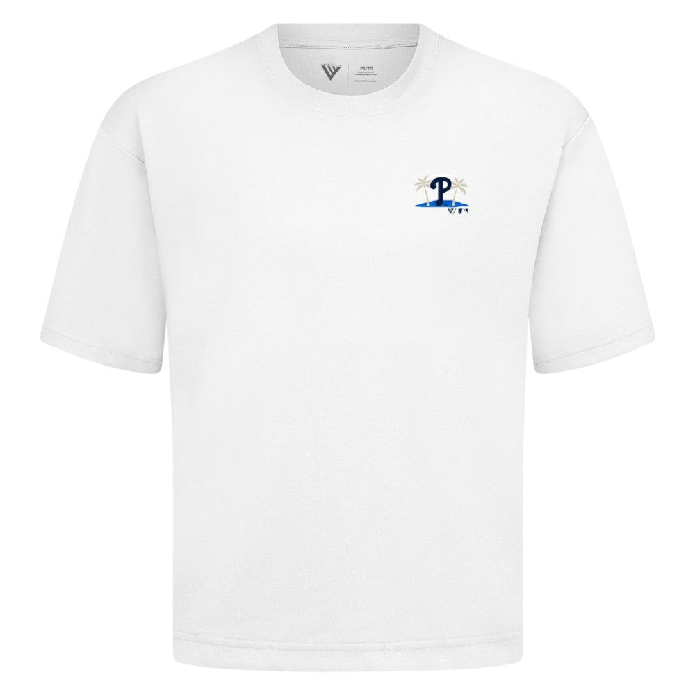 Philadelphia Phillies Levelwear  Luxe Signature Knit T-Shirt - White - MLB Lifestyle