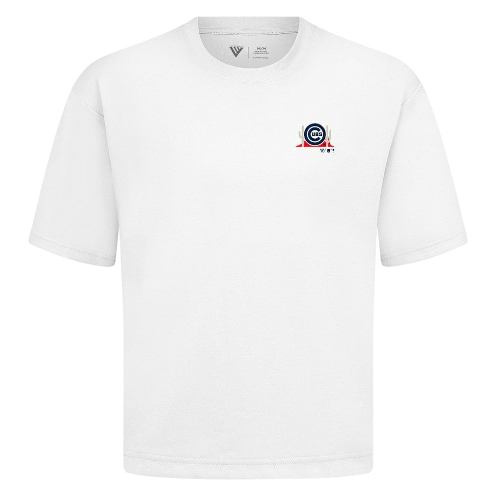 Chicago Cubs Levelwear  Luxe Signature Knit T-Shirt - White - MLB on Sale