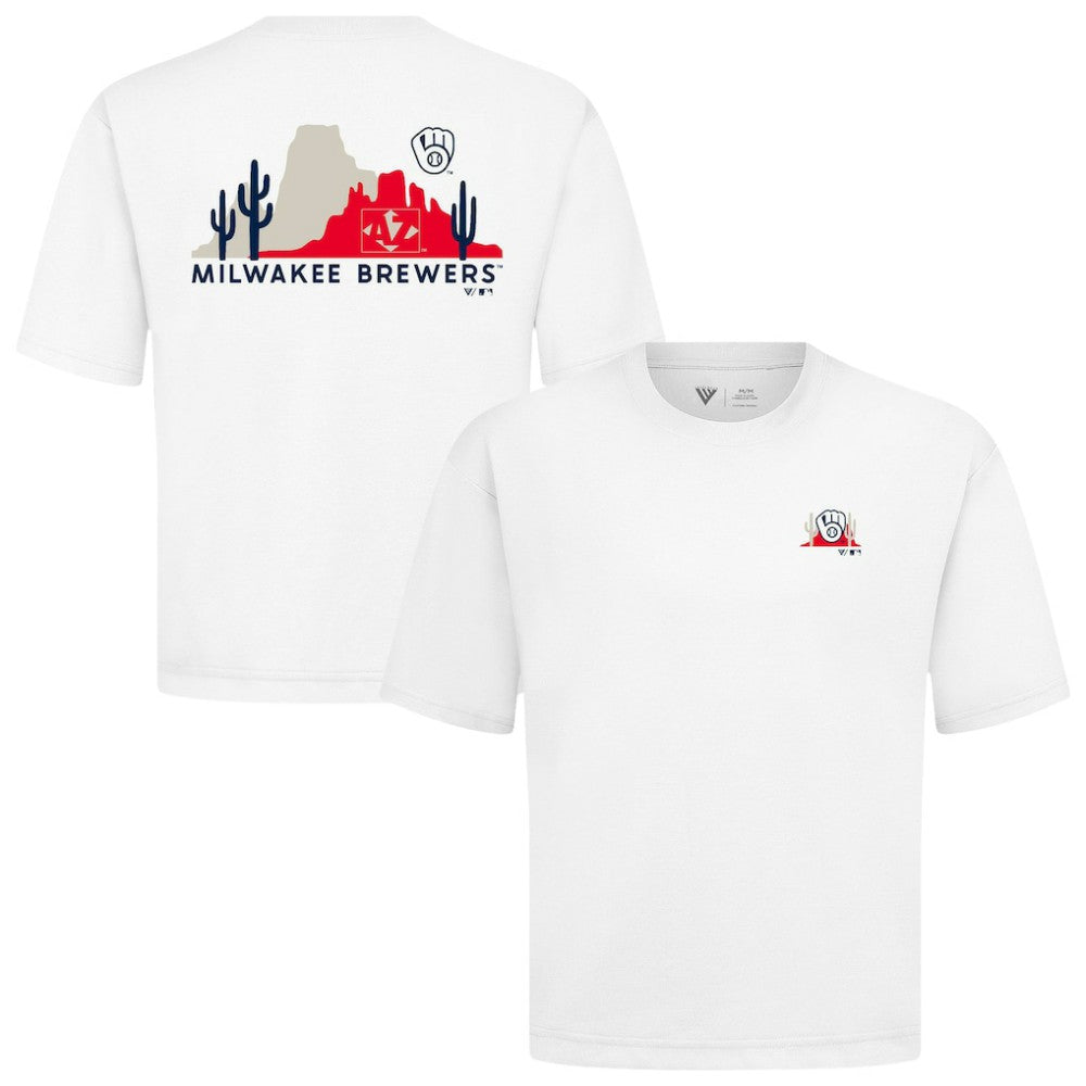 Milwaukee Brewers Levelwear  Luxe Signature Knit T-Shirt - White - MLB on Sale