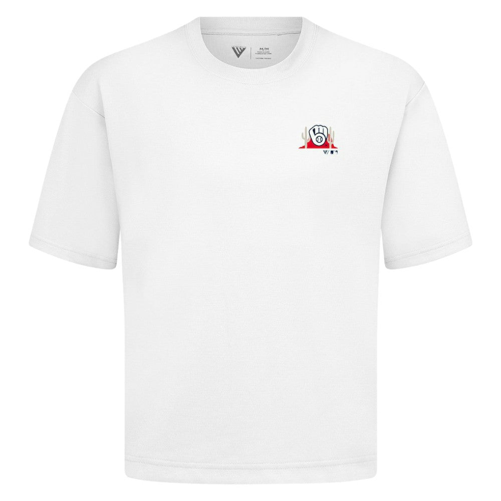 Milwaukee Brewers Levelwear  Luxe Signature Knit T-Shirt - White - MLB on Sale