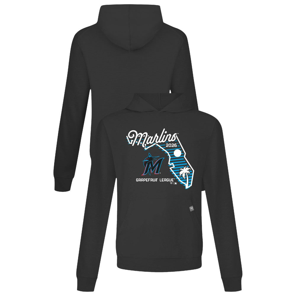 Miami Marlins Levelwear Sunrise Relay Hoodie - Black - MLB Sale