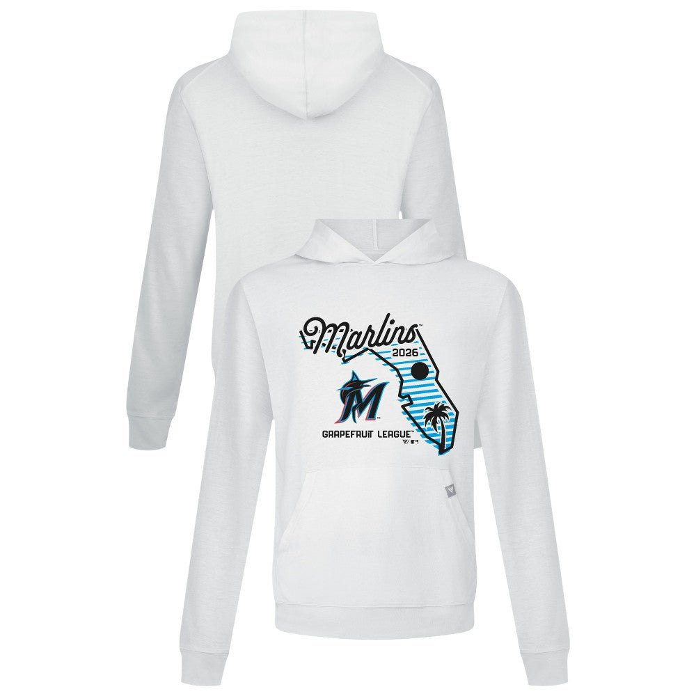 Miami Marlins Levelwear Sunrise Relay Hoodie - White - MLB Sale