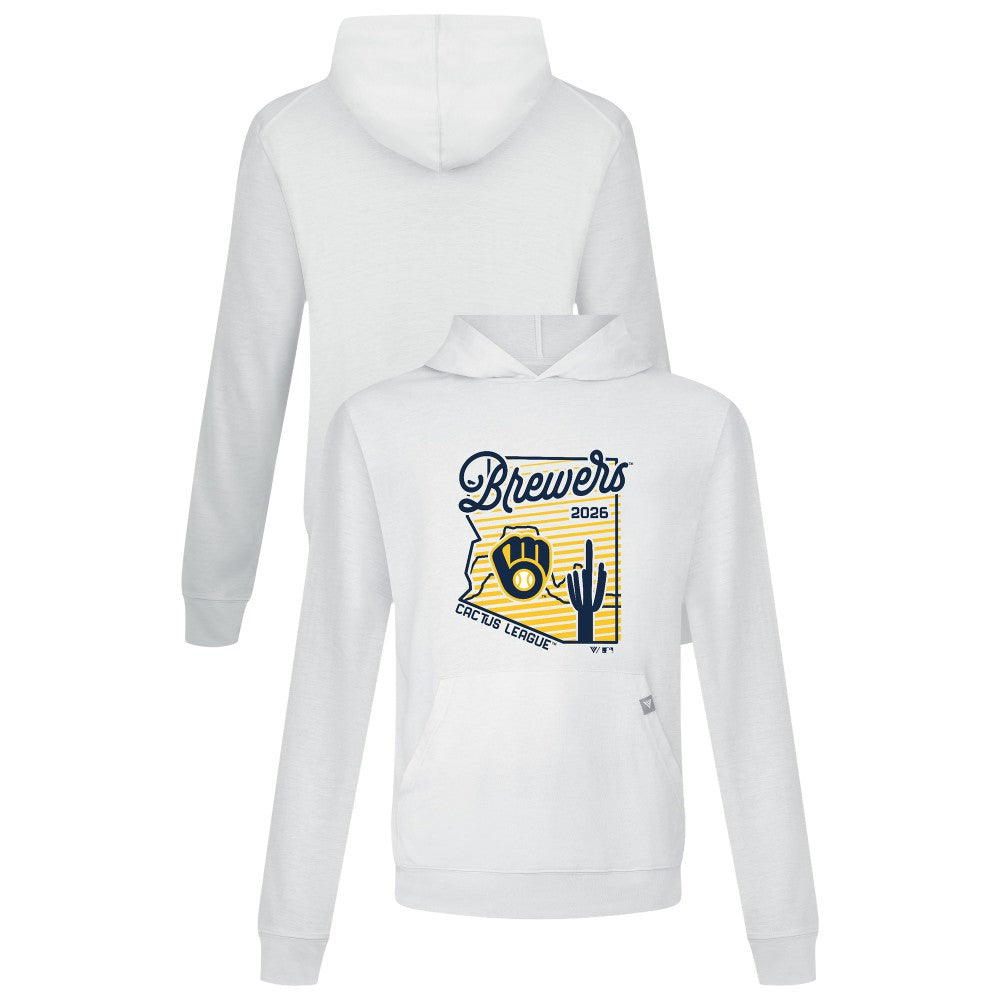 Milwaukee Brewers Levelwear Sunrise Relay Hoodie - White - MLB on Sale