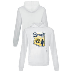 Milwaukee Brewers Levelwear Sunrise Relay Hoodie - White - MLB on Sale