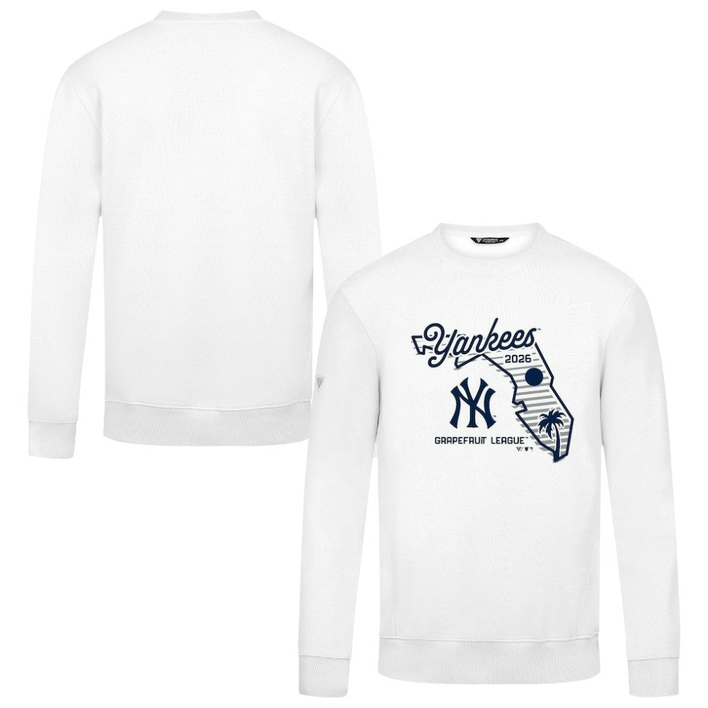 New York Yankees Levelwear Zane Sunrise Sweatshirt - White - MLB on Sale