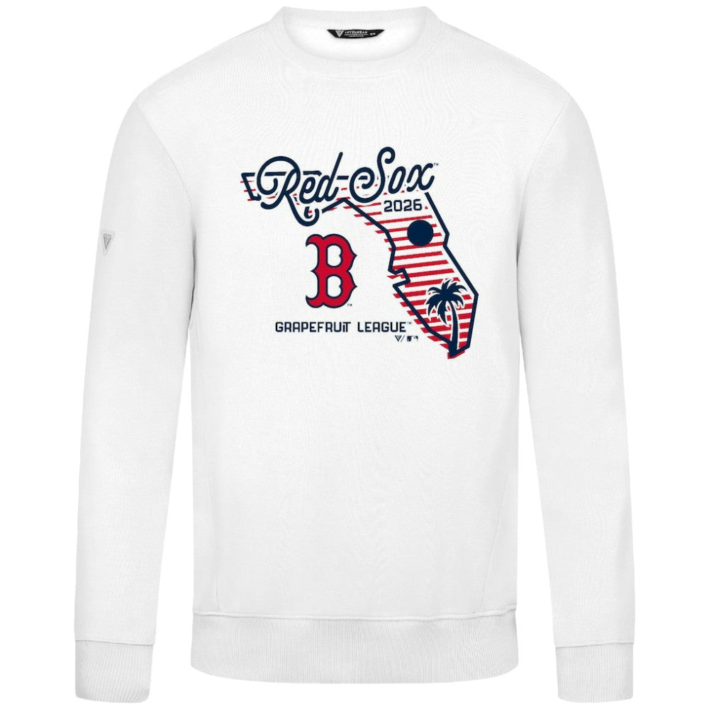 Boston Red Sox Levelwear Zane Sunrise Sweatshirt - White - MLB Discount