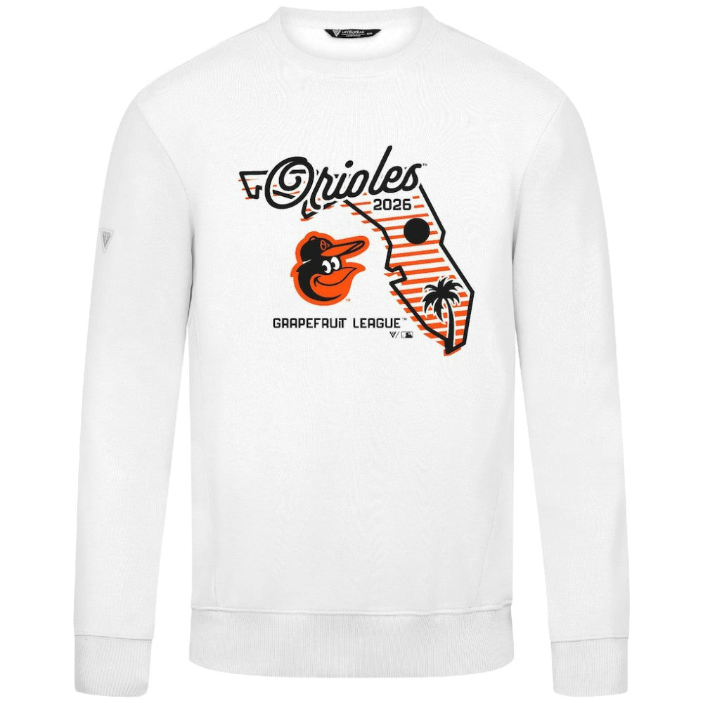 Baltimore Orioles Levelwear Zane Sunrise Sweatshirt - White - MLB Lifestyle