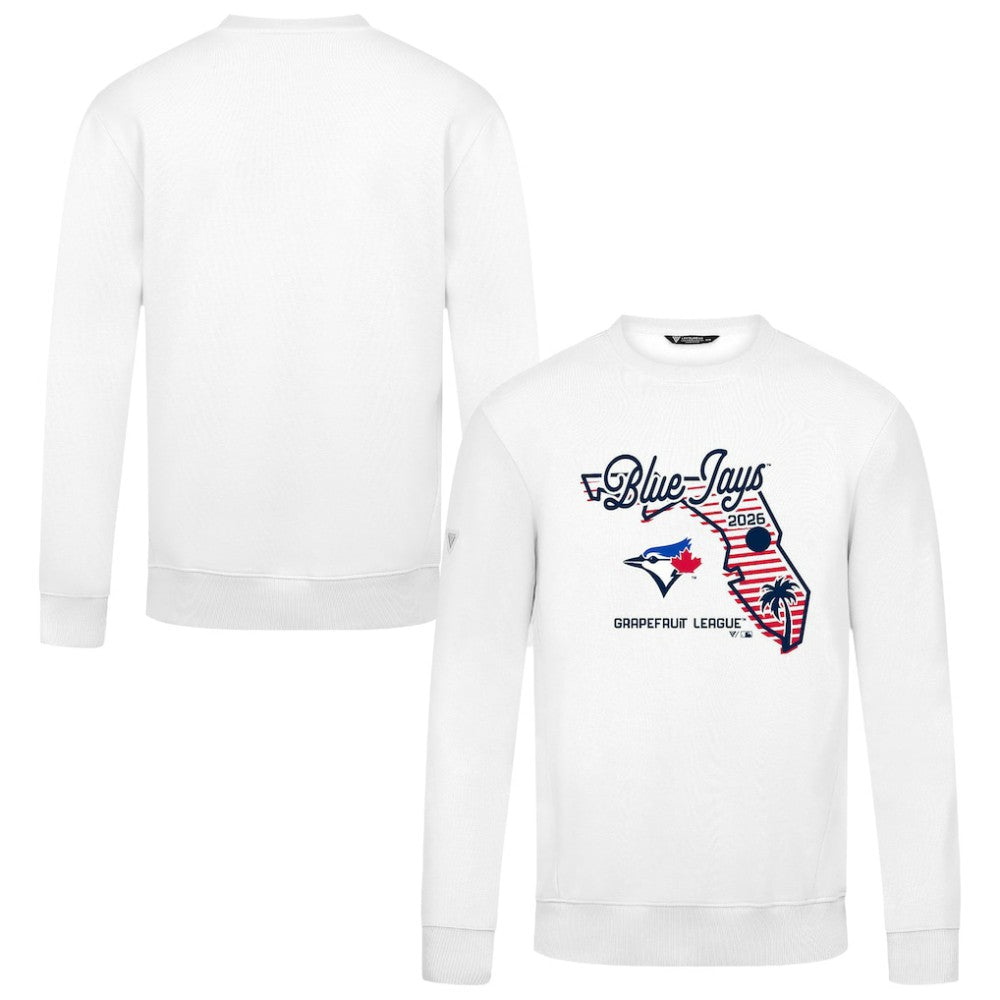 Toronto Blue Jays Levelwear Zane Sunrise Sweatshirt - White - MLB Discount