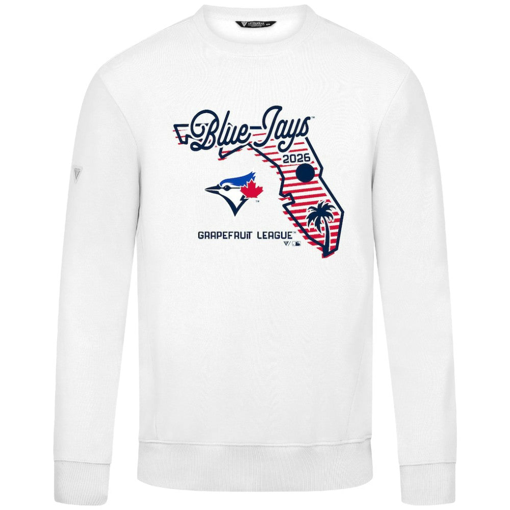 Toronto Blue Jays Levelwear Zane Sunrise Sweatshirt - White - MLB Discount