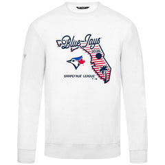 Toronto Blue Jays Levelwear Zane Sunrise Sweatshirt - White - MLB Discount