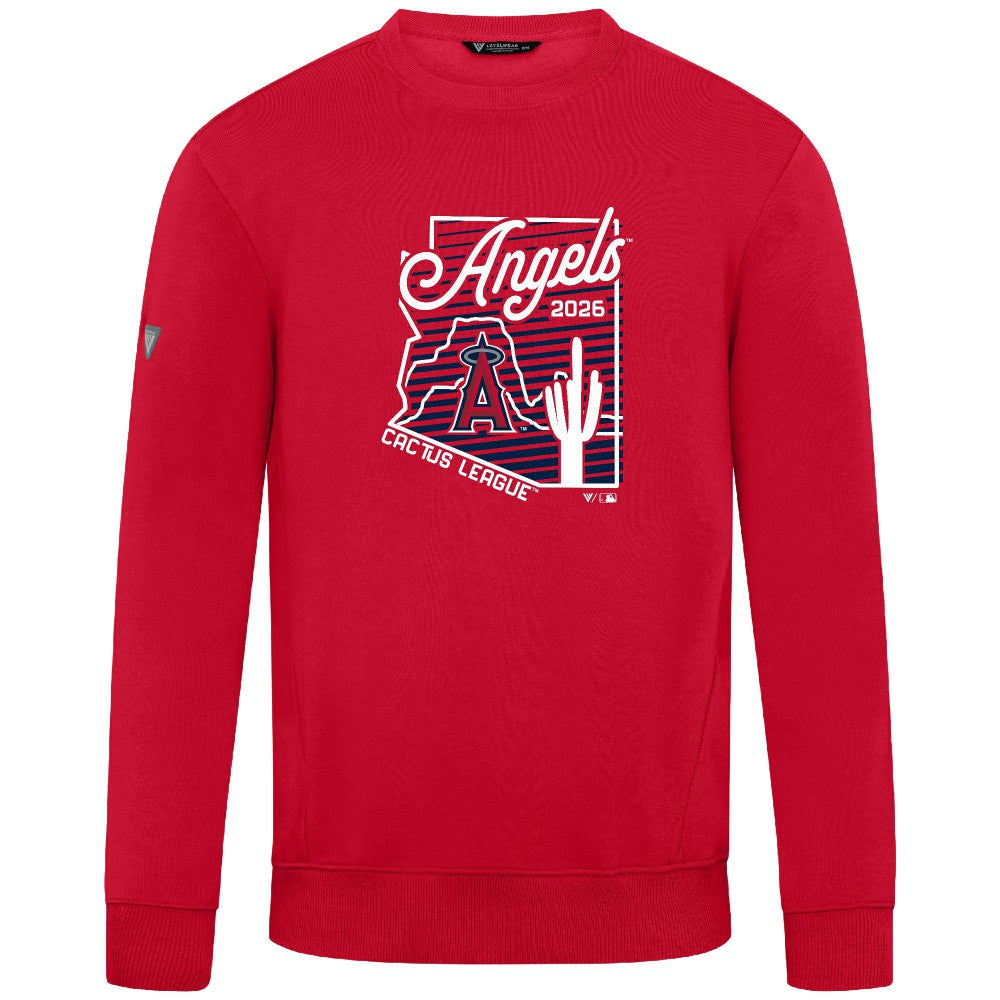Los Angeles Angels Levelwear Zane Sunrise Sweatshirt - Red - MLB Discount