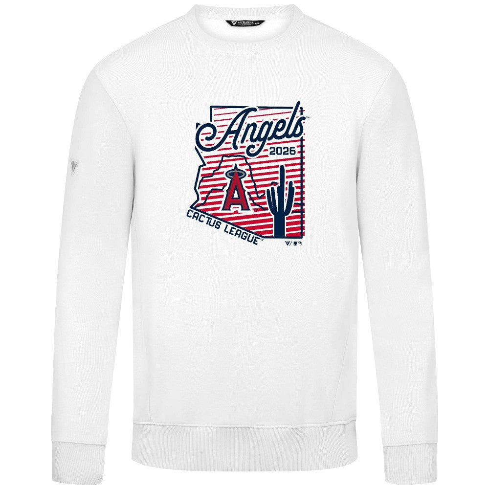 Los Angeles Angels Levelwear Zane Sunrise Sweatshirt - White - MLB Discount