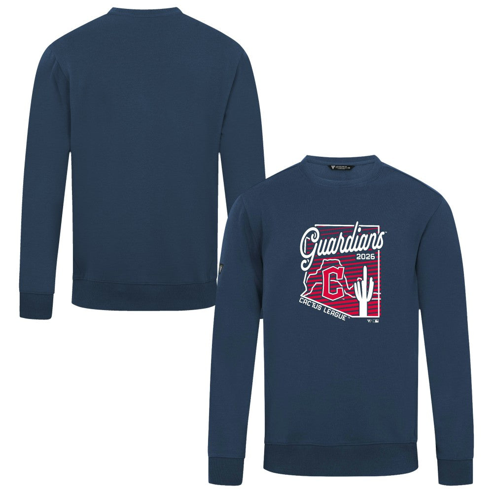 Cleveland Guardians Levelwear Zane Sunrise Sweatshirt - Navy - MLB on Sale