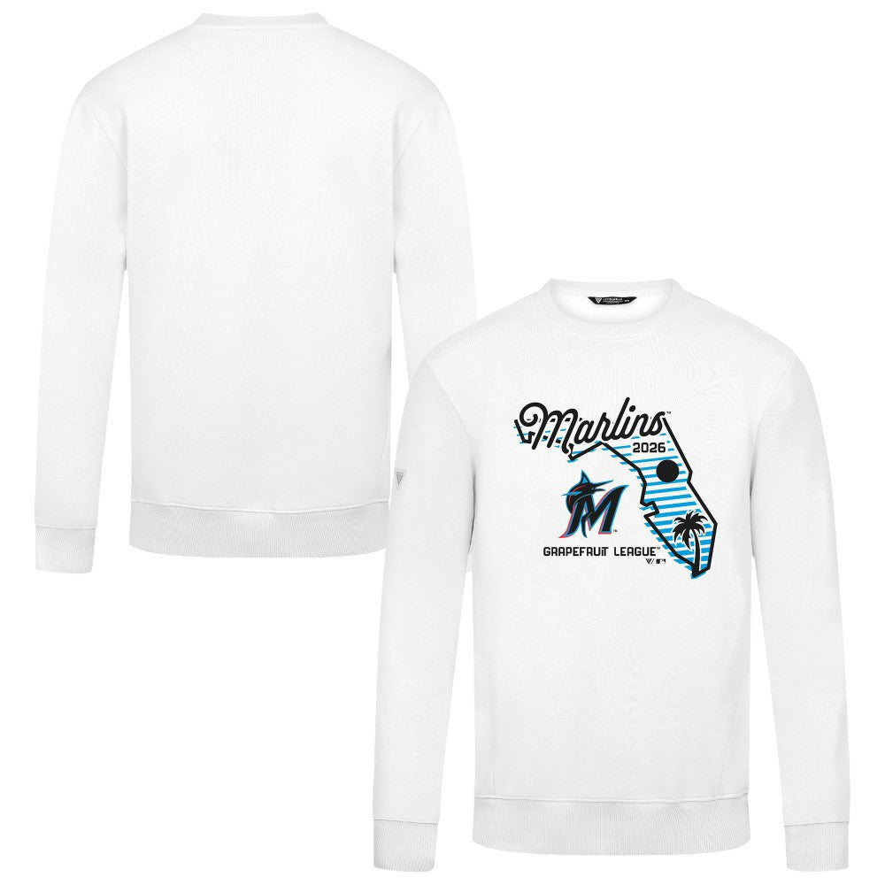 Miami Marlins Levelwear Zane Sunrise Sweatshirt - White - MLB Lifestyle