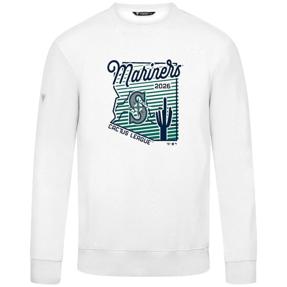 Seattle Mariners Levelwear Zane Sunrise Sweatshirt - White - MLB Sale