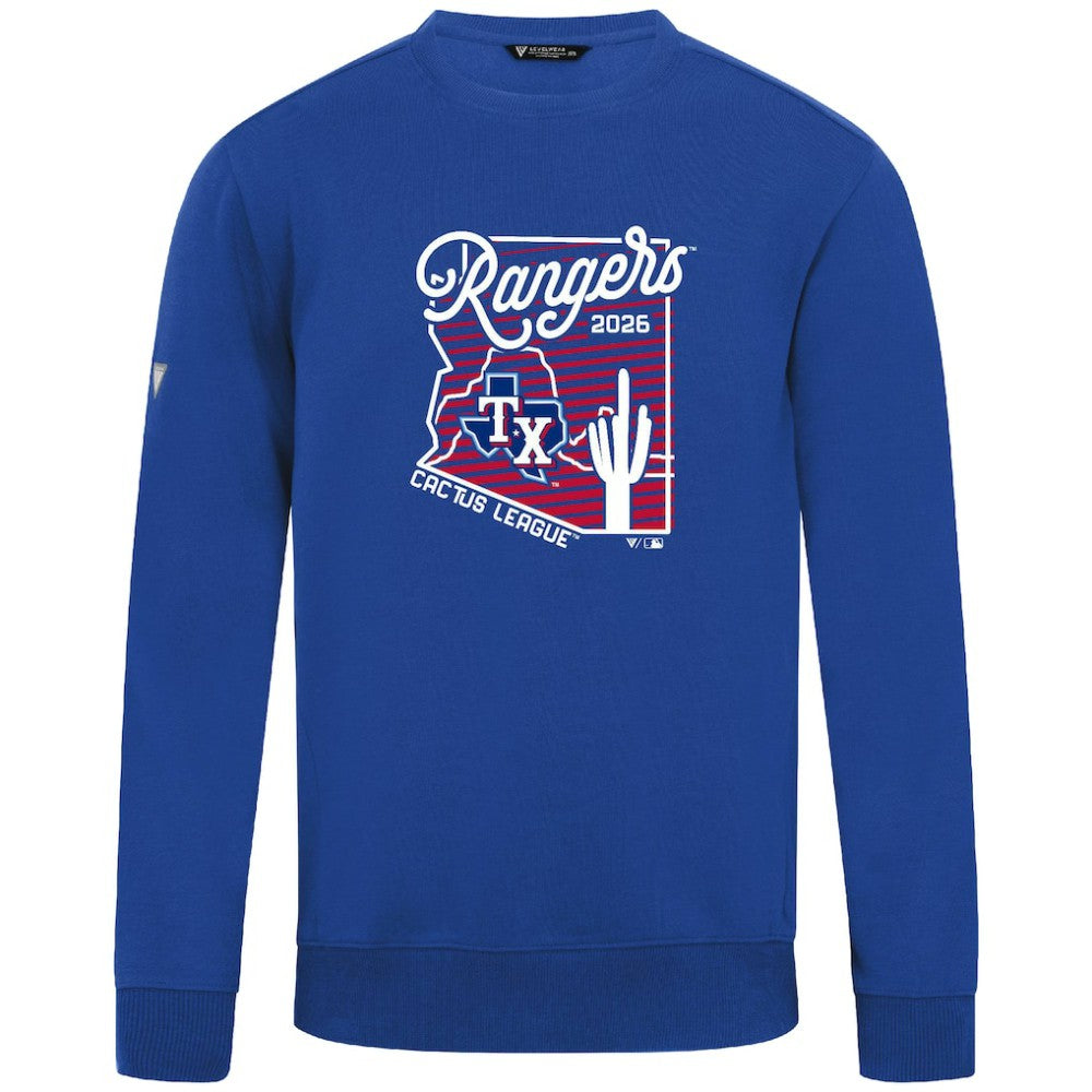 Texas Rangers Levelwear Zane Sunrise Sweatshirt - Royal - MLB Lifestyle
