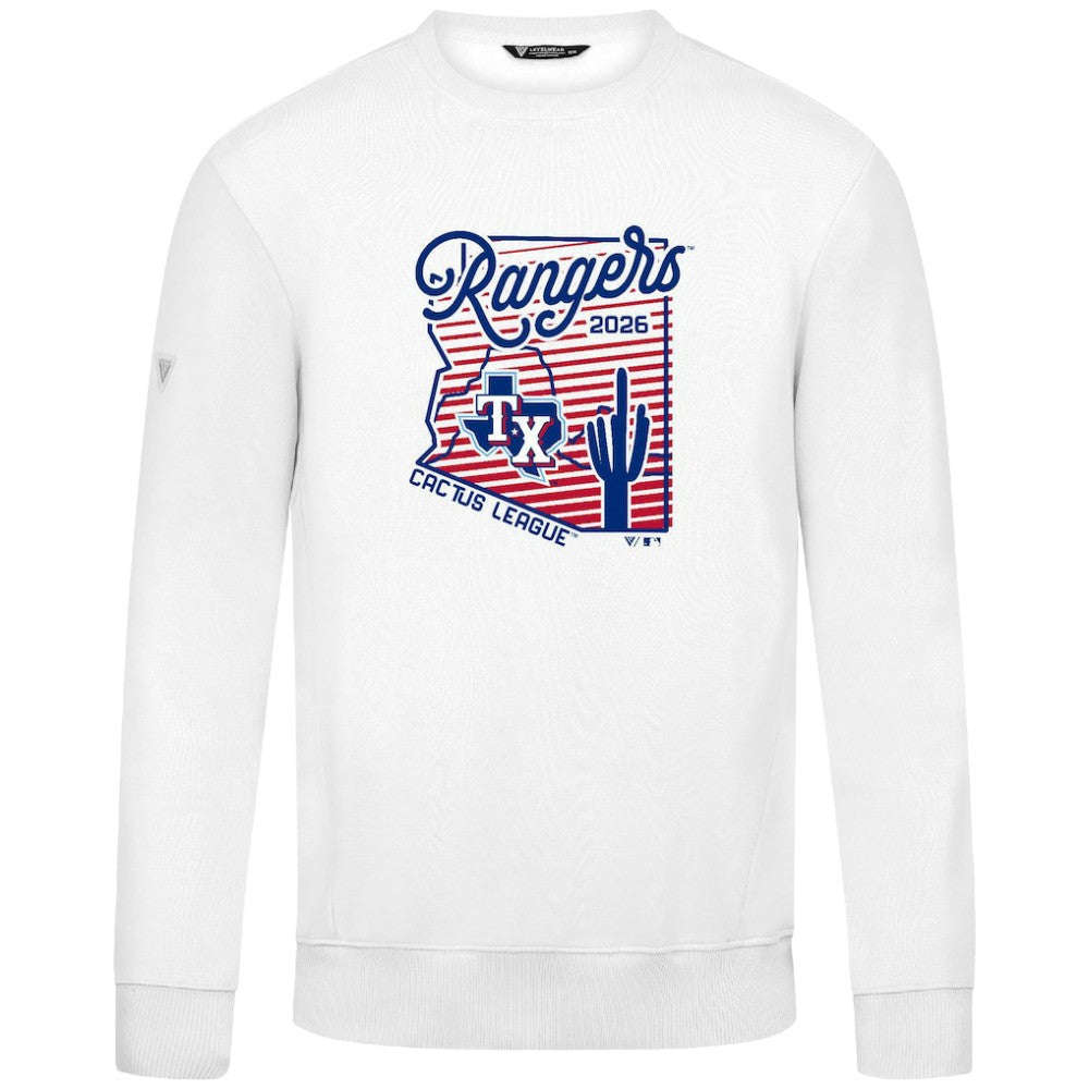 Texas Rangers Levelwear Zane Sunrise Sweatshirt - White - MLB Lifestyle