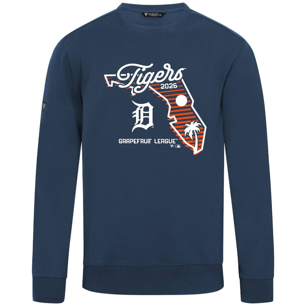 Detroit Tigers Levelwear Zane Sunrise Sweatshirt - Navy - MLB Online