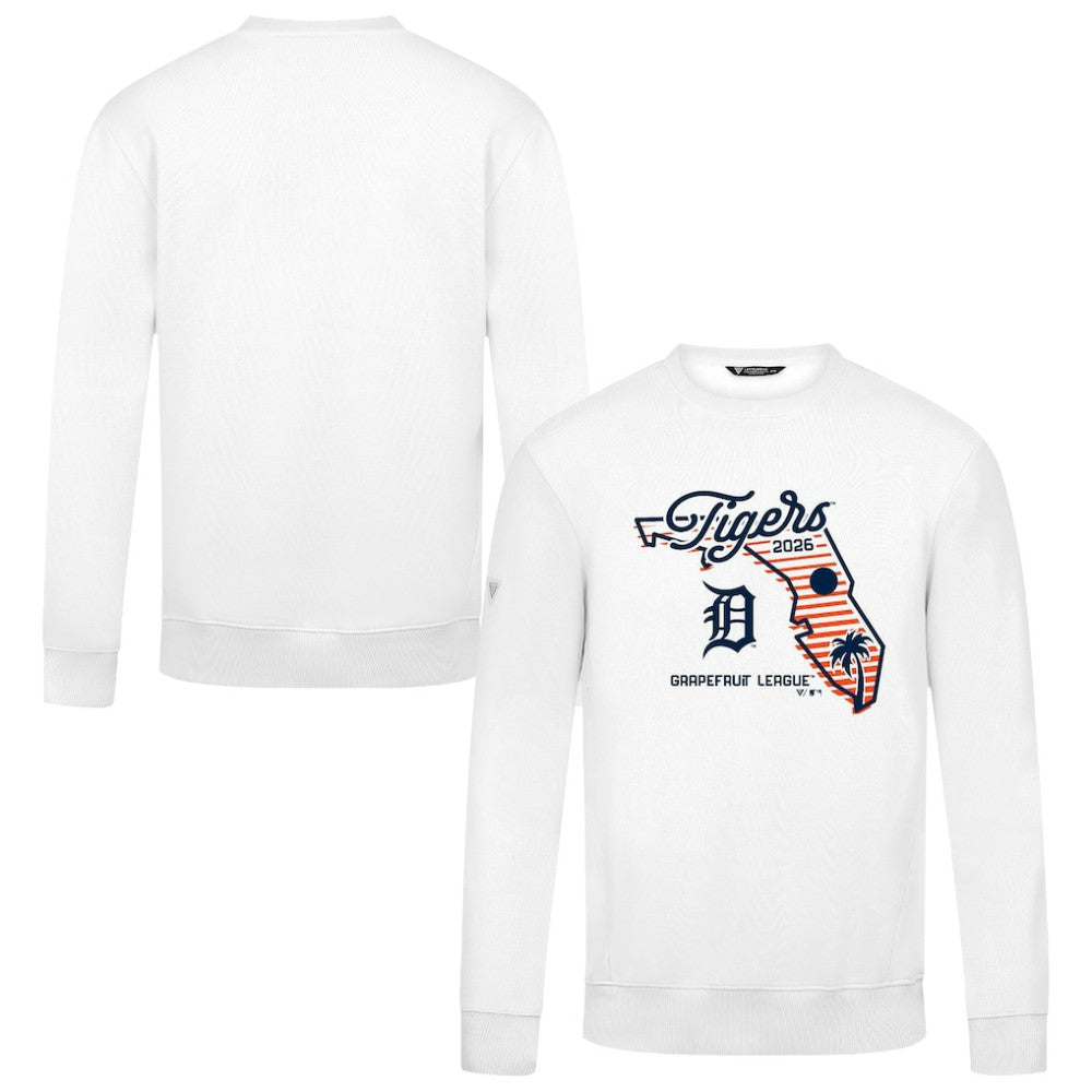 Detroit Tigers Levelwear Zane Sunrise Sweatshirt - White - MLB Lifestyle
