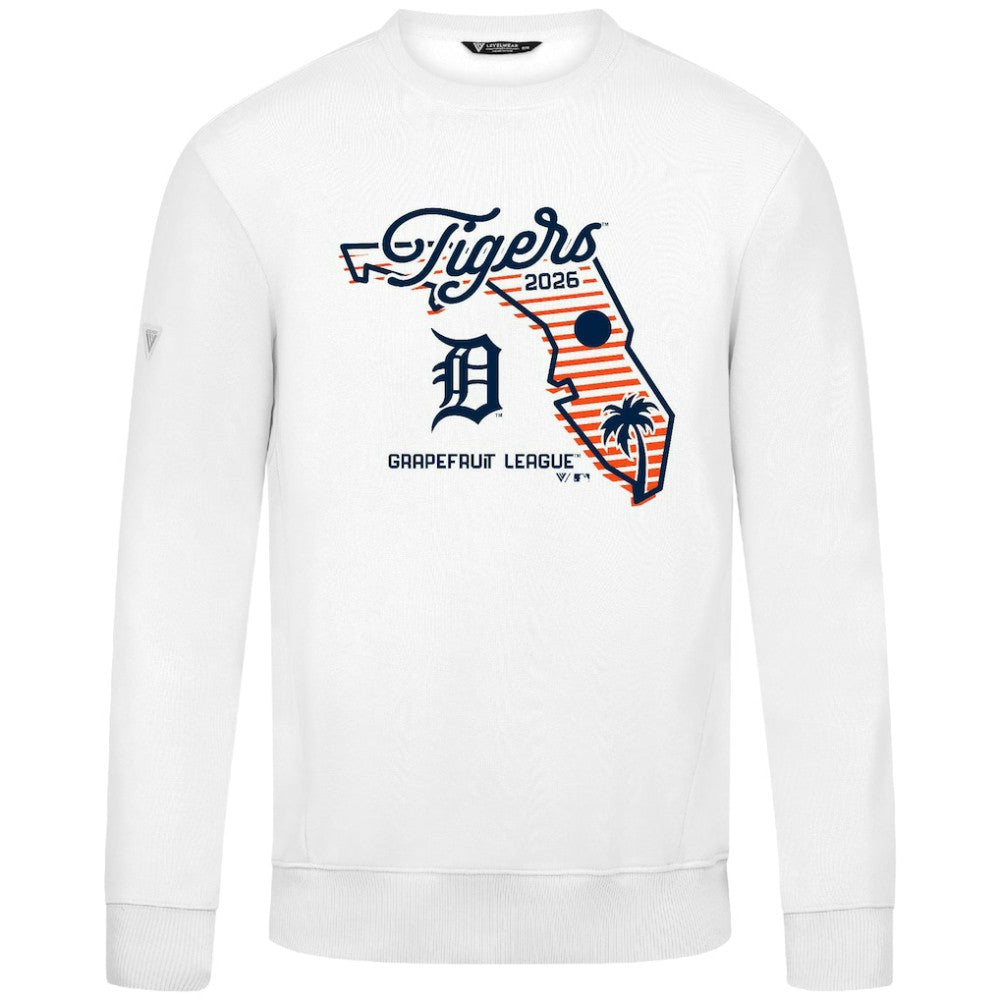 Detroit Tigers Levelwear Zane Sunrise Sweatshirt - White - MLB Lifestyle