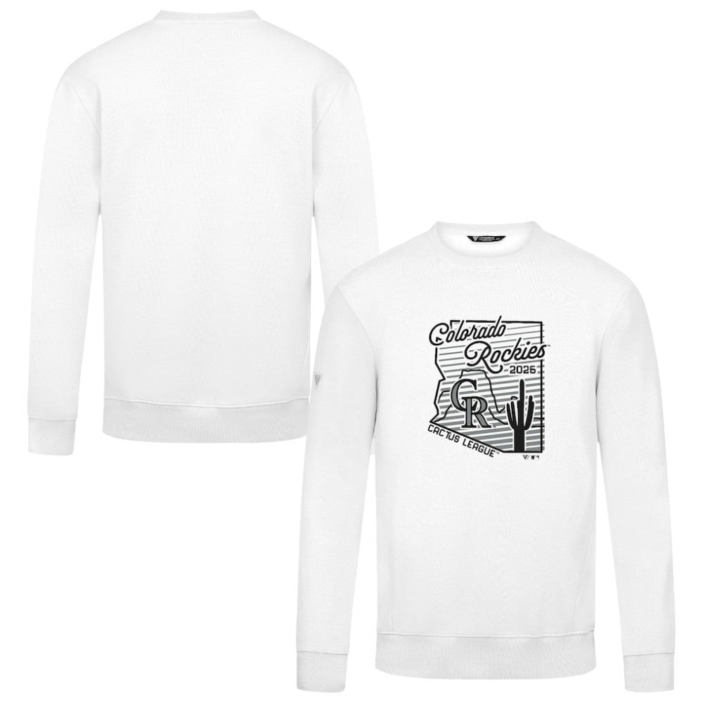 Colorado Rockies Levelwear Zane Sunrise Sweatshirt - White - MLB Sale