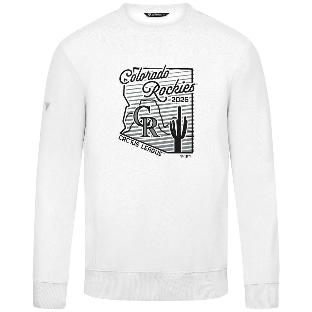 Colorado Rockies Levelwear Zane Sunrise Sweatshirt - White - MLB Sale