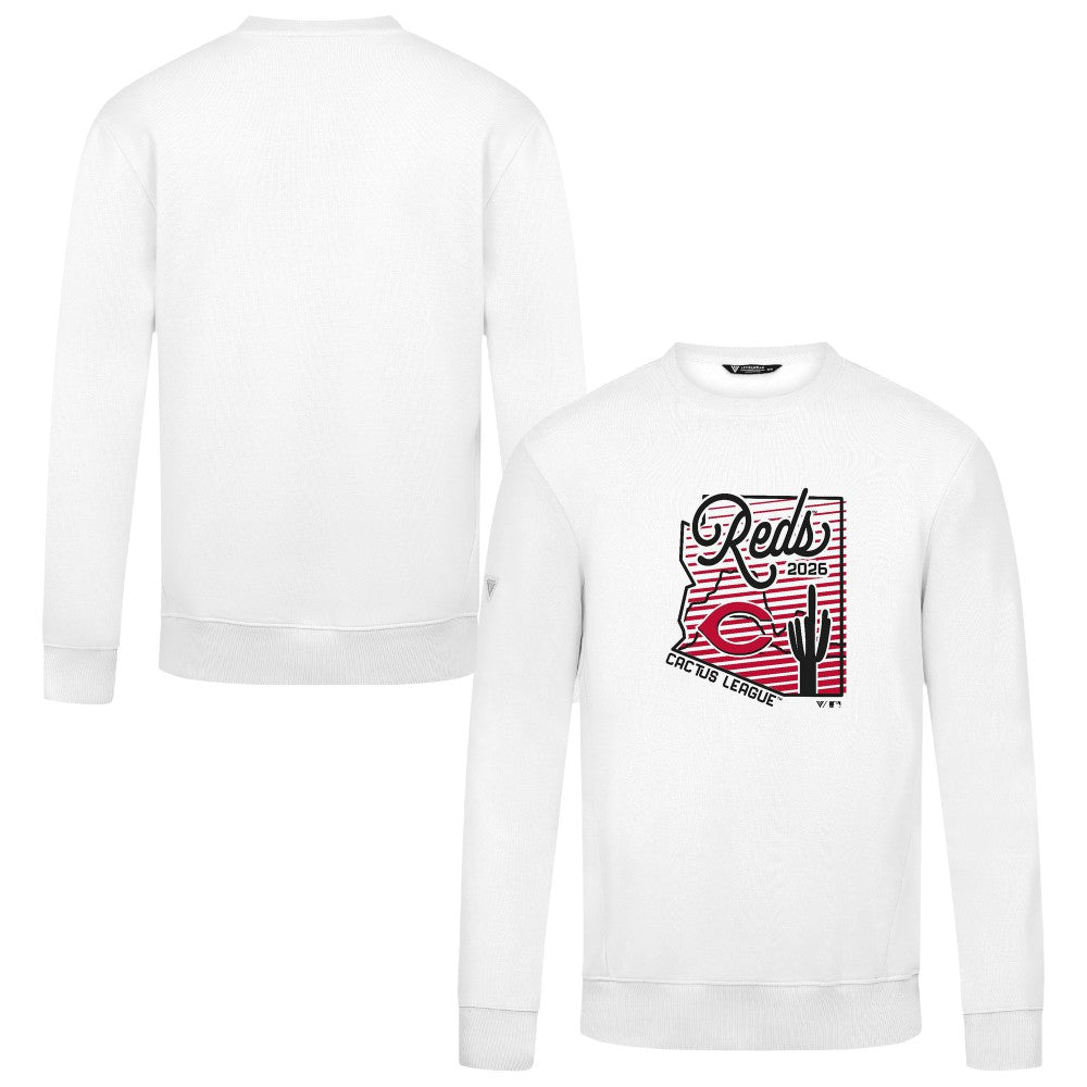 Cincinnati Reds Levelwear Zane Sunrise Sweatshirt - White - MLB Discount