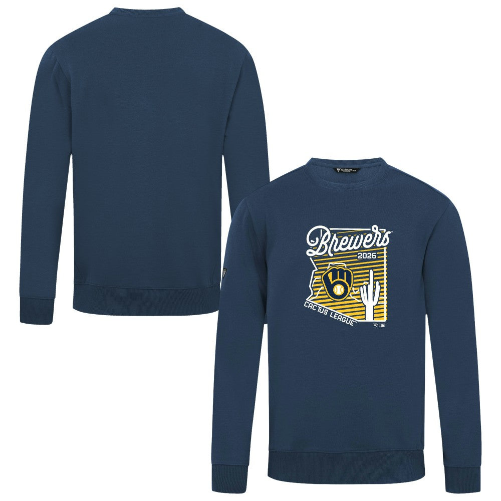 Milwaukee Brewers Levelwear Zane Sunrise Sweatshirt - Navy - MLB Sale