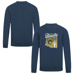 Milwaukee Brewers Levelwear Zane Sunrise Sweatshirt - Navy - MLB Sale