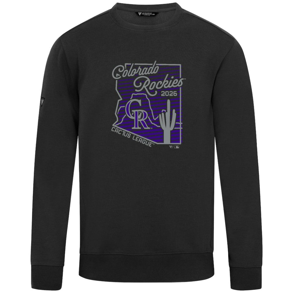 Colorado Rockies Levelwear Zane Sunrise Sweatshirt - Black - MLB Lifestyle