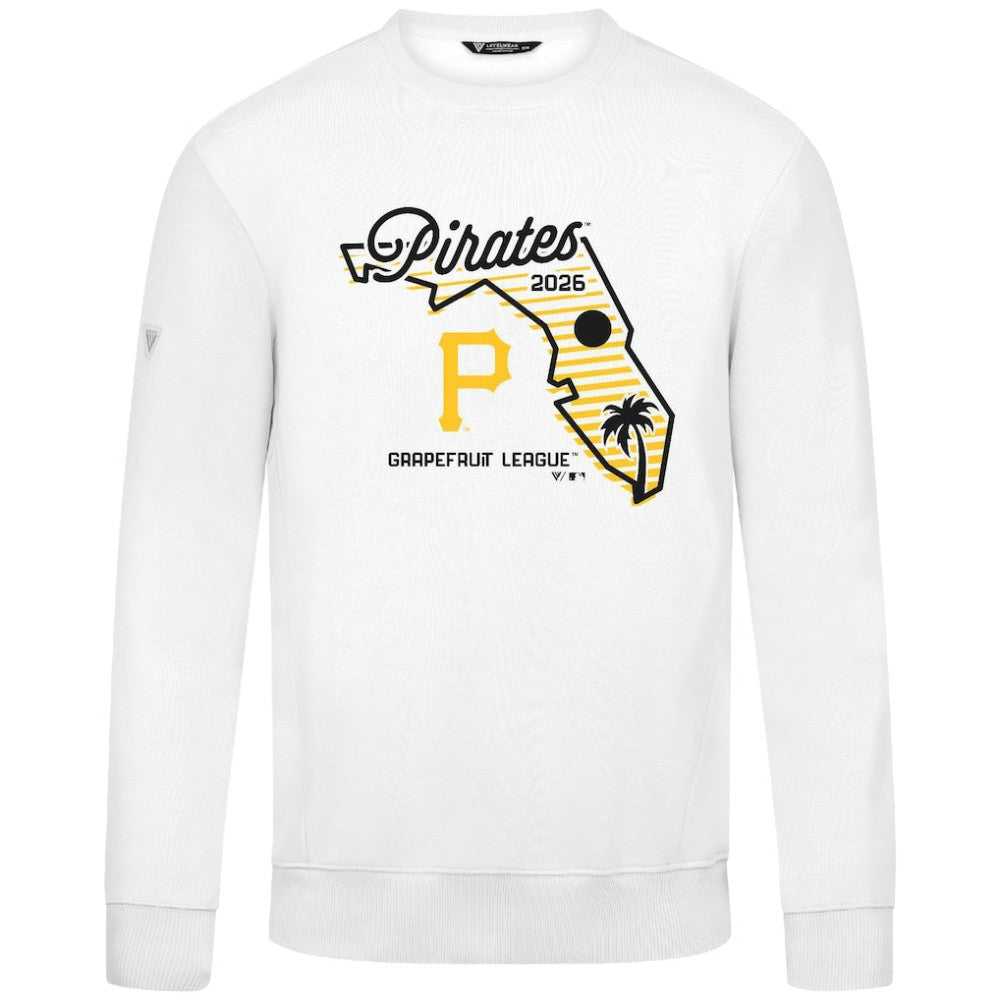 Pittsburgh Pirates Levelwear Zane Sunrise Sweatshirt - White - MLB on Sale