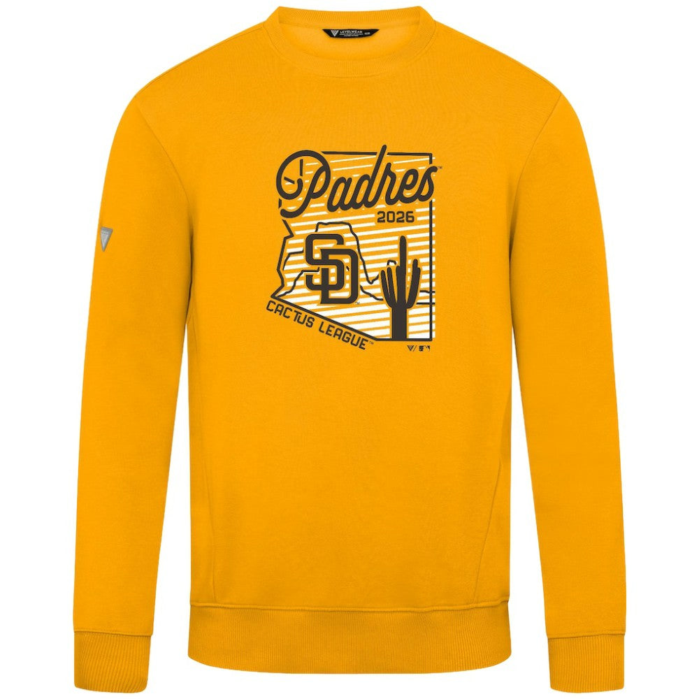 San Diego Padres Levelwear Zane Sunrise Sweatshirt - Gold - MLB Sale