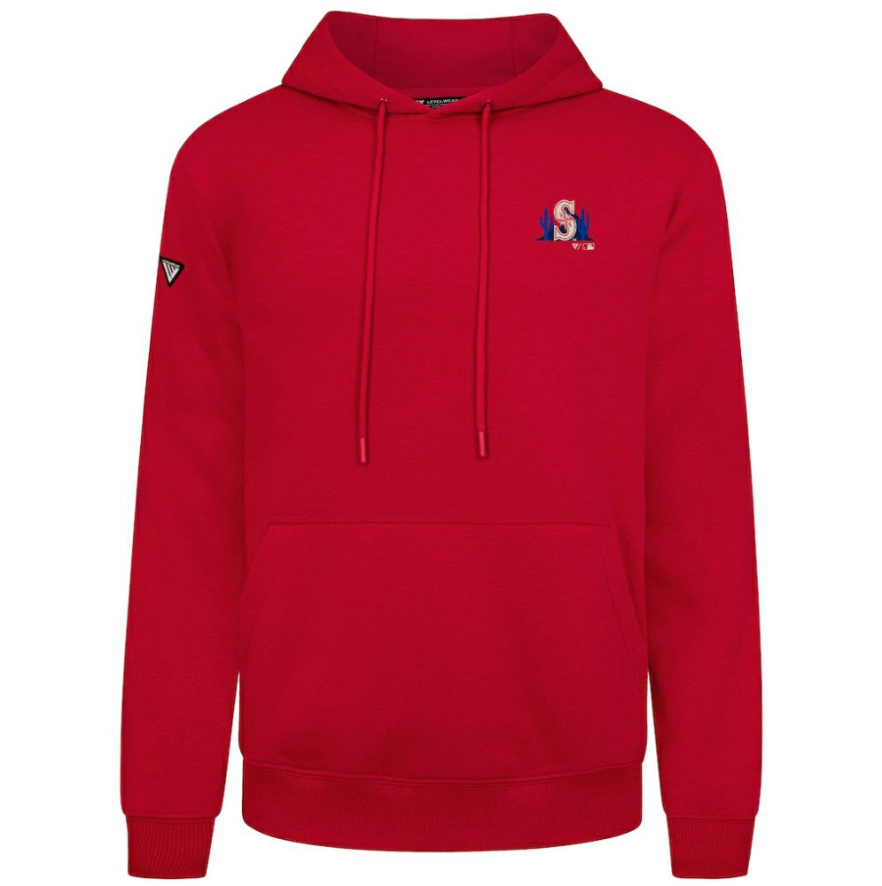 Seattle Mariners Levelwear Panoramic Podium Hoodie - Red - MLB Discount