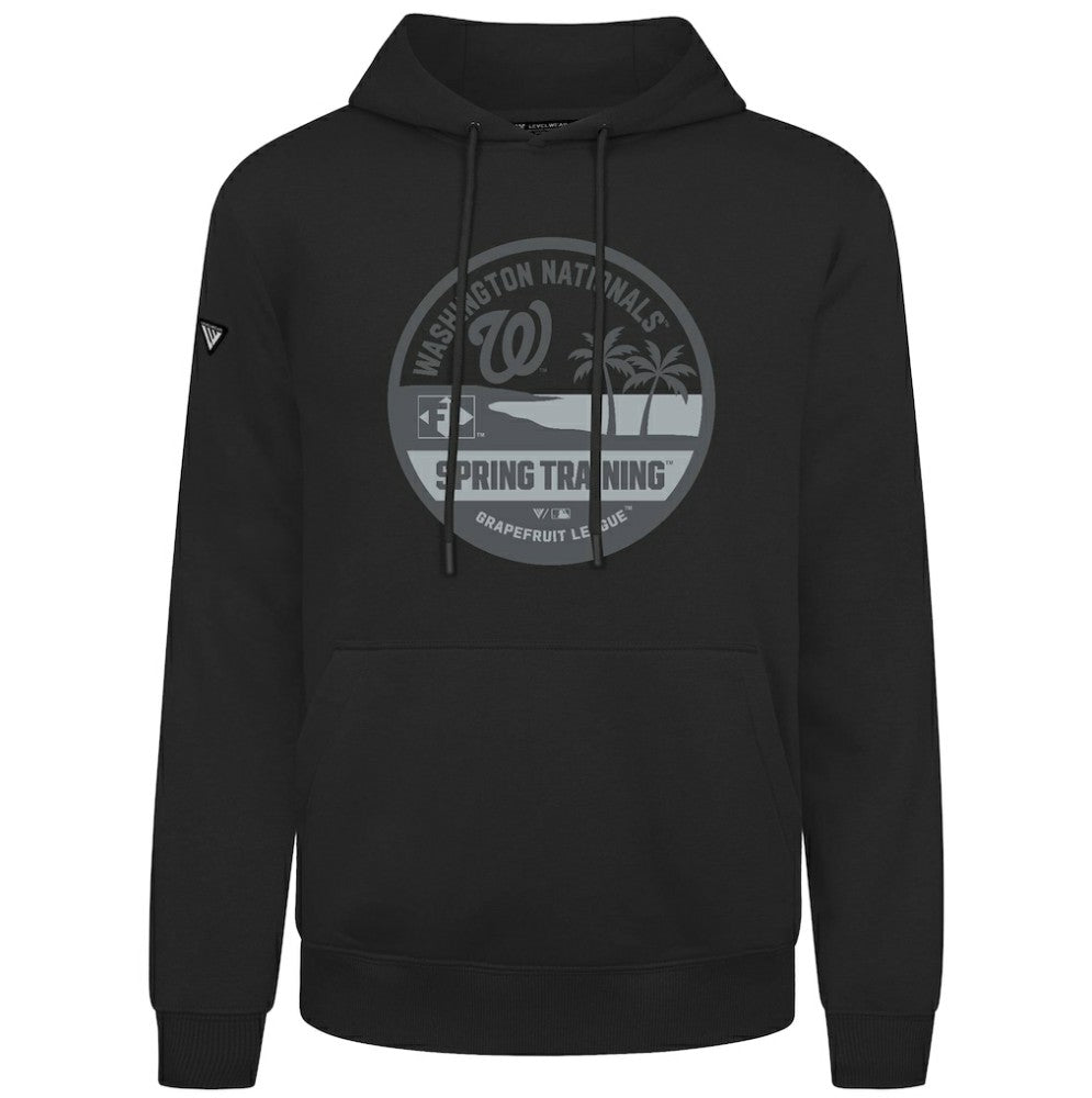 Washington Nationals Levelwear Spring Badge Podium Hoodie - Black - MLB Lifestyle