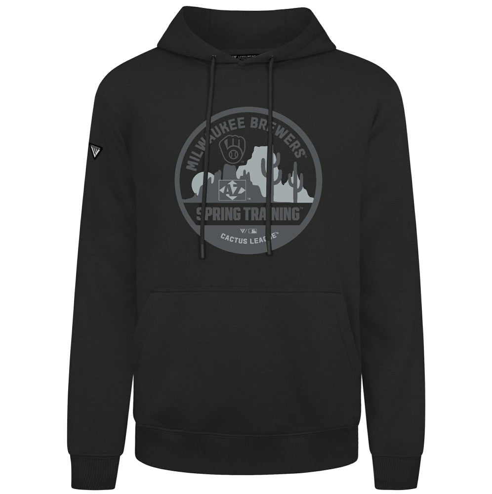 Milwaukee Brewers Levelwear Spring Badge Podium Hoodie - Black - MLB on Sale