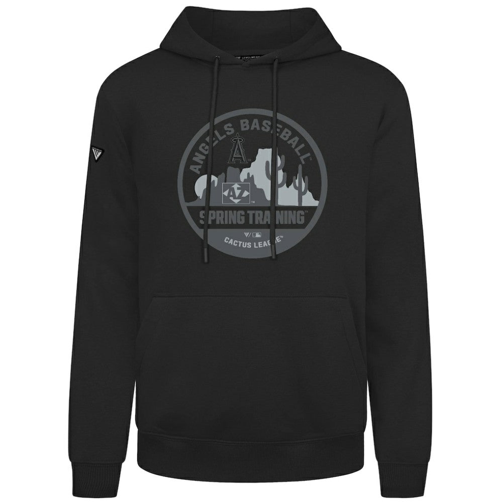 Los Angeles Angels Levelwear Spring Badge Podium Hoodie - Black - MLB Lifestyle