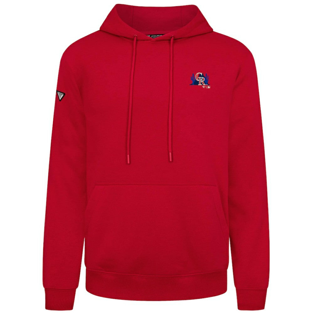 Colorado Rockies Levelwear Panoramic Podium Hoodie - Red - MLB Sale