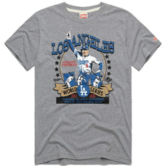 Freddie Freeman Los Angeles Dodgers Homage Unisex 2026 Gold Collection Walk Off Tri-Blend T-Shirt - Gray - MLB on Sale
