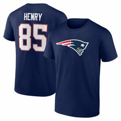 Hunter Henry New England Patriots Icon Name & Number T-Shirt Navy
