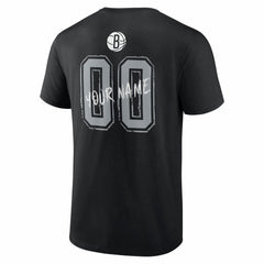 Brooklyn Nets Big & Tall Hustle Personalized Name & Number T-Shirt Black